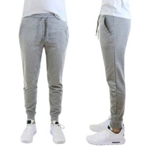 Men's French Terry Joggers - Grey - Large / XL
